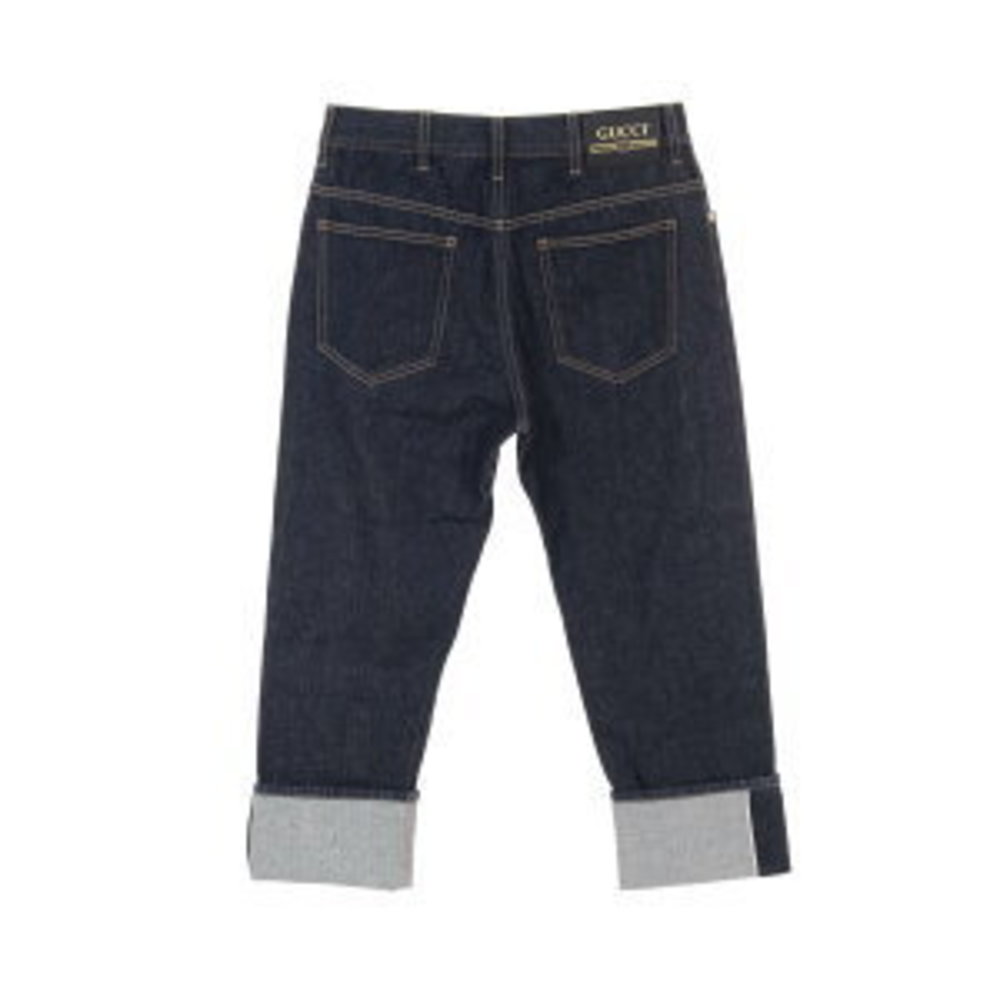 Gucci Denim Pants Clothing Bottoms Navy Blue